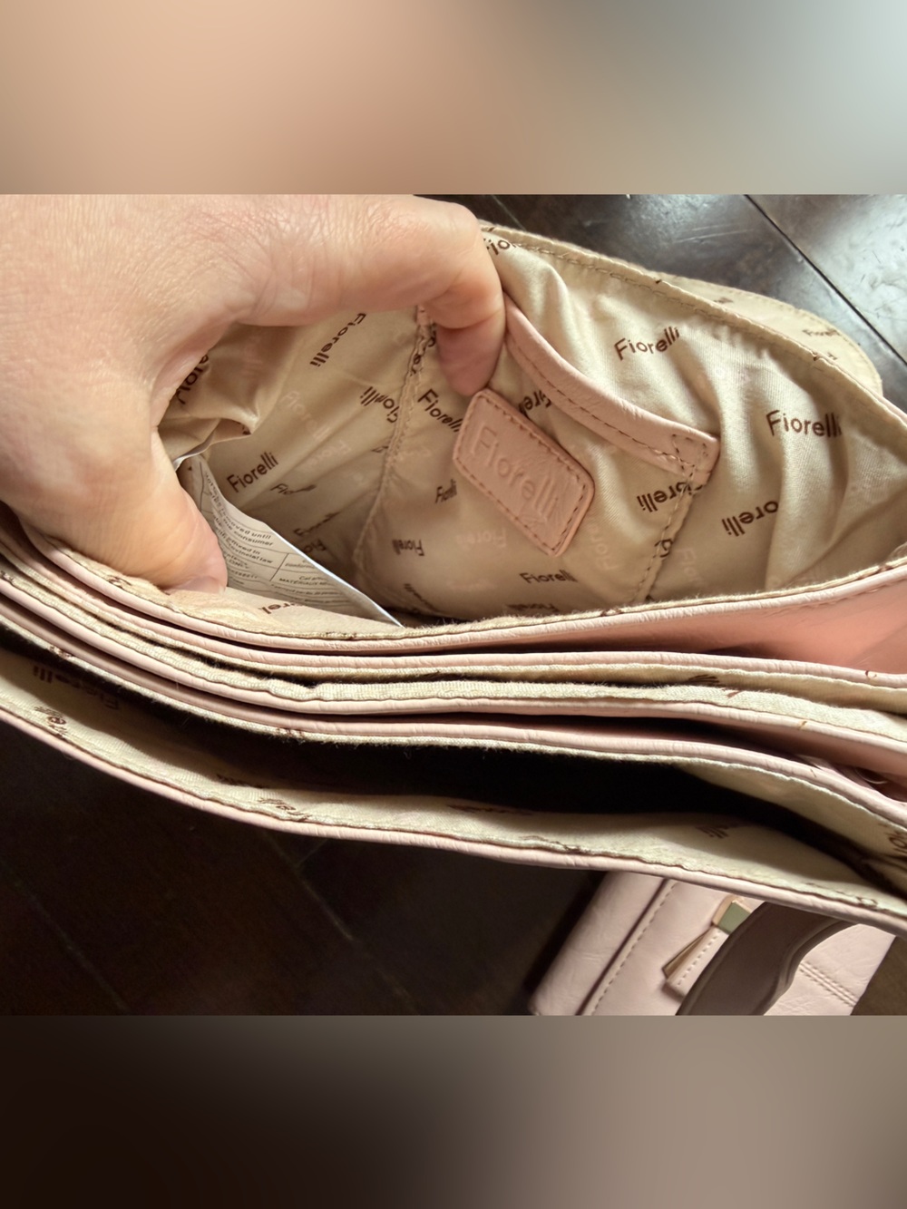 Women’s Blush Pink Crossbody Bag with Matching Wallet - Picture 3 of 16